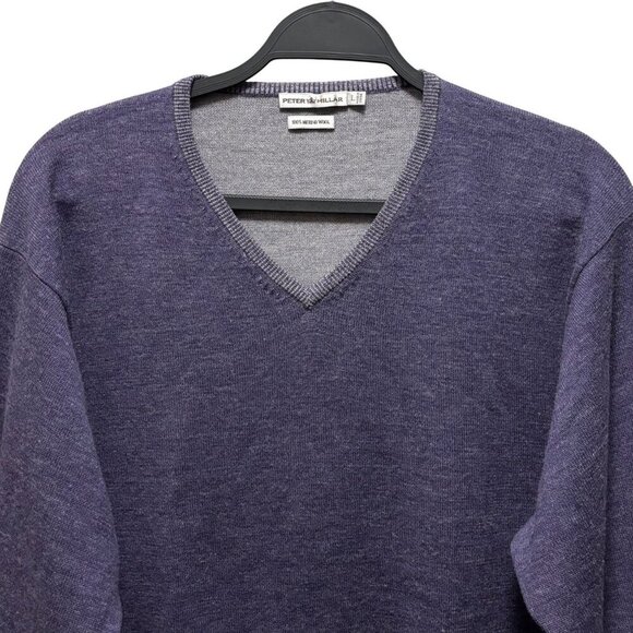 Peter Millar Mens V Neck Italian Merino Wool Sweater Large - Picture 3 of 7